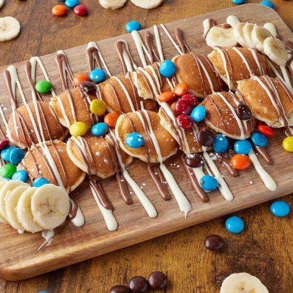 M&M Mini Pancakes